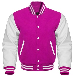 Chaqueta Varsity de Invierno Personalizada al por Mayor para Hombre, de Alta Calidad, con Mangas de Cuero y Bordado - Product Image 2