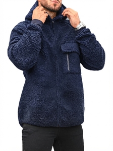 Wholesale Custom Unisex Sherpa Hoodie Spandex Polyester <b>Winter</b> <b>Fleece</b> Hooded Sweatshirt Breathable Eco Friendly Casual OEM - Product Image 3