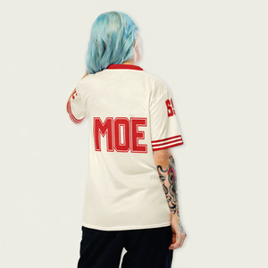 Camiseta deportiva de fútbol americano para mujer, personalizada, con estampado de alta calidad, sublimación personalizada, tejido grueso de 240 g/m², OEM. - Product Image 3