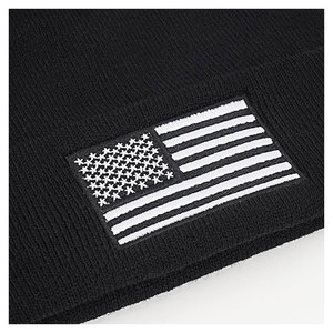 American Flag Embroidered Beanie <b>Winter</b> <b>Hat</b> for <b>Men</b> Women Multi Season Tactical Gear Warm Knit Cap Cold - Product Image 5