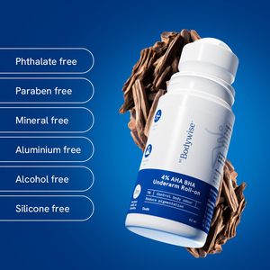 Be-Bodywise 4% AHA BHA Roll-on pour les aisselles |   Acide lactique à 2 %, acide mandélique à 1 %, acide salicylique à 1 % |   1,69 fl oz (50 ml) - Product Image 6
