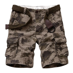 Nouvelles Shorts Cargo Homme Mi-Taille Style Européen et Américain, Multi-Poches, Couleur Unie, Décontractés, Mode Plage, Cinq-Quarts - Product Image 3
