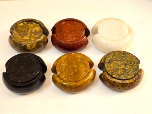 Natural BLACK <b>AGATE</b> Circle <b>Coaster</b> Six Piece Set Gemstone Slice Polished Waterproof Mascot Home Decor AMAYRA CRYSTALS EXPORTS - Product Image 5