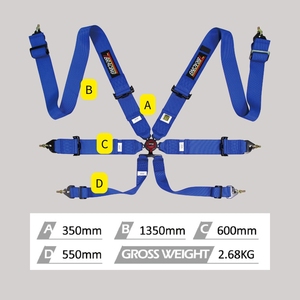 Custom Logo Racing Harness TBRACING ECO FIA 8853 2016 Approved 6 Point Steel Polyester Racing Seat <b>Belt</b> Taiwan ISO Manufacturer - Product Image 5