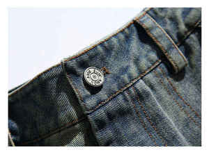 Shorts en jean baggy pour homme sur mesure, mode décontractée, grande taille, 100% coton, séchage rapide - Product Image 4