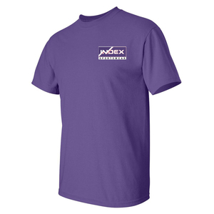 INDEX Sportswear Men's Purple Short Sleeve T-Shirt O-Neck Regular Fit Printed Logo Casual Jersey Cotton - Product Image 3