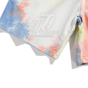 Pantalones Cortos Tie Dye de Último Diseño Personalizados, 100% Algodón, Cintura Media, Secado Rápido, Transpirables, Ligeros, Ropa Casual al por Mayor - Product Image 6