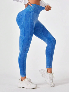 Super Quality Solid Casual Knitted Yoga Fitness <b>Leggings</b> 4 Way Stretch Breathable Anti-Bacterial Knee-Length <b>Seamless</b> <b>Legging</b> - Product Image 6