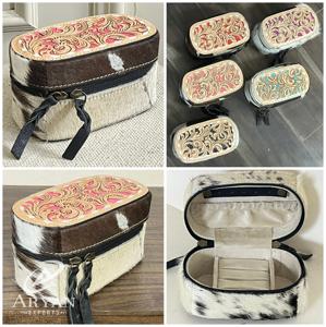 Estuche de Viaje Pequeño para Joyas al por Mayor, Caja Organizadora de Joyería de Cuero Hecha a Mano Personalizada para Almacenamiento y Exhibición de Anillos, Collares y Pendientes - Product Image 1