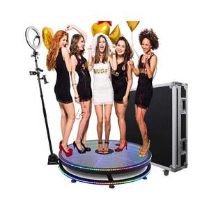 SALES OF <b>360</b> Photo <b>Booth</b> Machine Glass Platform for Parties with RGB Lights,Software APP Remote Automatic <b>360</b> Spin Camera <b>Booth</b> - Product Image 1