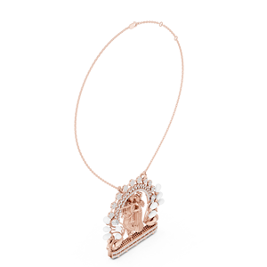 สร้อยคอจี้เพทายสีขาวคุณภาพสูงสำหรับผู้หญิงประดับด้วยเพชรสวิสสี925ชุบเงินสำหรับงานแต่งงาน - Product Image 5