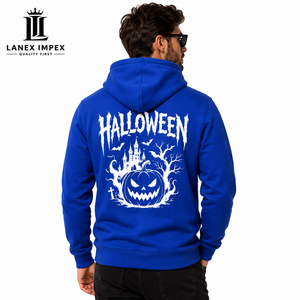 Sweat à capuche streetwear Halloween pour hommes et femmes, design personnalisé, sweat-shirt à capuche avec imprimé sur le thème de l'horreur, crâne, fantôme, citrouille - Product Image 4