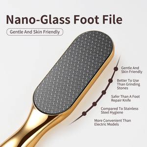 Râpe à pieds en verre nano grainé pour éliminer les peaux mortes, nettoyeur de talons et de semelles, outil de pédicure facile à nettoyer pour salon et usage domestique, suspendable - Product Image 5