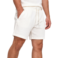 Shorts en tricot gaufré pour hommes, OEM, marque privée, vêtements de sport décontractés, taille élastique avec cordon de serrage, été, gym, fitness, entraînement, sport