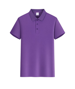 Custom Men's Purple 100% Cotton for Shirt Short Sleeve Digital Printing Breathable Casual Style Front Logo Oem/ODM Service - Product Image 4