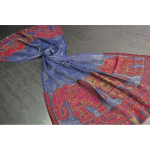 Luxury Fine <b>Wool</b> Zari Shawl 112x225cms Elegant Lurex Feel Designer Shawl 85% Fine <b>Wool</b> 15% Silk Soft Warm Lightweight - Product Image 4