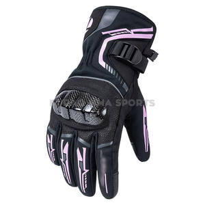 Gants de moto en cuir personnalisés avec fibre de carbone, imperméables pour l'hiver, unisexes - Product Image 1