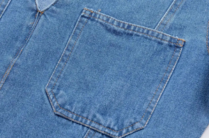 Veste en jean pour femme de qualité supérieure, coupe courte, à manches longues, col chemise, avec poches, décontractée, unie, vêtement d'extérieur 2026 - Product Image 4