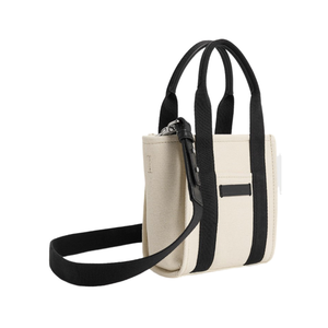 Haute qualité Vietnam usine directe nouvelle mode sac fourre-tout coton épaisseur tissu sangle en cuir crochet poche sac à provisions - Product Image 1