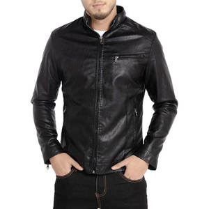 Chaqueta de Cuero Genuino para Hombre, Diseño Unisex con Bloques de Color, Personalizada, de Alta Calidad, Impermeable, Resistente al Viento, con Cierre, para Invierno, Estilo Moto, Llegada 2026 - Product Image 1