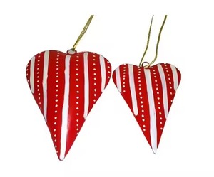 Adorno Navideño de Metal en Forma de Corazón Hecho a Mano para Decoración del Hogar en Invierno - Product Image 3