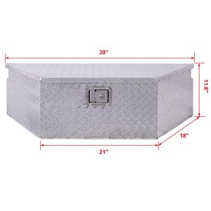 Cassetta Portautensili in Alluminio Resistente da 39 Pollici per Cassone del Camion e Rimorchio, Organizzatore per Pickup, Contenitore Sottoscocca per RV - Product Image 5