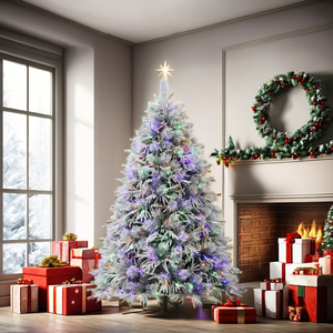 Árbol de Navidad Artificial Preiluminado de Lujo y Ecológico, de 1.5m a 3m, <span class=keywords><strong>con</strong></span> Ramas de Alta Densidad, Resistente al Fuego, Venta Directa de Fábrica al Por Mayor - Product Image 1
