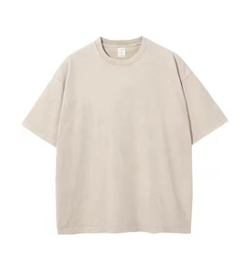 เสื้อยืดคอกลมแขนสั้นสีชมพูสำหรับผู้ชาย ผ้าฝ้าย 100% ทรงปกติ สีพื้น สไตล์ลำลอง ผ้าเจอร์ซีย์ถัก - Product Image 5