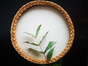 ถาดรองเสิร์ฟอาหารสำหรับงานแต่งงานและงานอีเวนต์ถาดหวายทรงกลมสำหรับอาหารเย็นถาดเสิร์ฟอาหาร - Product Image 3