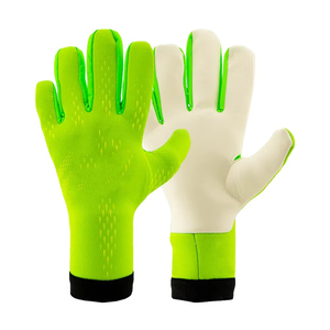 Gants de gardien de but de football professionnels (GK) respirants, antidérapants, avec logo personnalisé, imperméables, en latex, design à doigts complets, fermeture à boucle et crochets. - Product Image 4