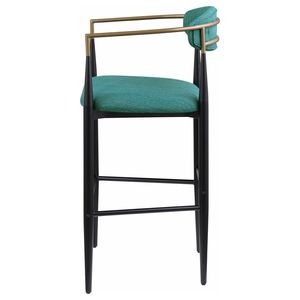 Set di 2 sedie da bar imbottite in tessuto verde Renfroe - Product Image 6