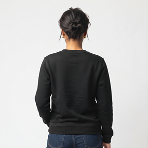 Sudadera de algodón y forro polar para mujer, otoño-invierno, con logo frontal, de alta calidad, personalizada, con cuello redondo. - Product Image 4