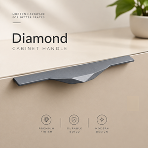 Diamond <b>Cabinet</b> Handle Metal Modern Design Premium Finish Durable Build Kitchen Hardware - Product Image 1