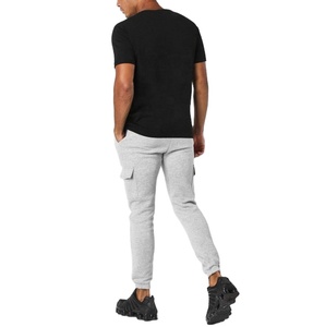 Unisex 2025 High Quality Fleece Cargo Sweat <b>Pants</b> Solid Color Workout Joggers with Knee Length ODM Supply - Product Image 4