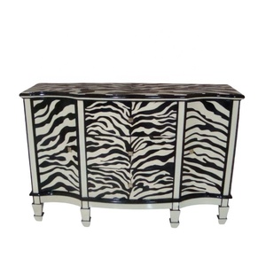 Đồ nội thất kiểu Pháp đơn sắc thiết kế nội thất nhà ngựa vằn sơn tủ bếp động vật in sideboard đồ cổ - Product Image 1