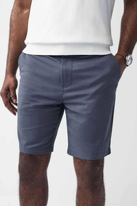 Shorts Bermuda Homme Été en Laine Coupe Slim Extensible Taille Mi-Haute Décontracté avec Poches Respirant Tissé Braguette Boutonnée Couleur Unie - Product Image 3