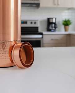 Bouteille d'eau 100 % cuivre, moderne, de luxe, faite à la main, étanche, durable, grande capacité, design martelé, artisanale, pour la maison, le bureau et les voyages - Product Image 6