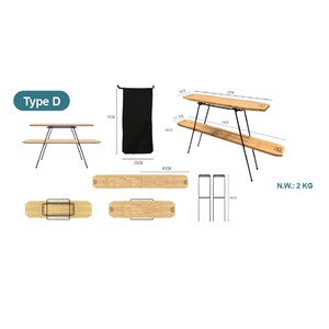 Wholesale Slim <b>Foldable</b> Portable Folding Camping Picnic Table - Product Image 6