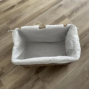 Seagrass <b>Large</b> Storage <b>Bins</b> Storage Basket with 2 Lids & Liners for Living Room & Bedroom Organization Made in Vietnam - Product Image 2
