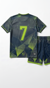 Ensemble maillot et short de volley-ball personnalisé violet profond imprimé galaxie, haute élasticité, uniforme d'équipe OEM, sublimation Activewear - Product Image 2