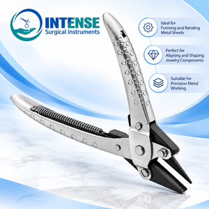 Alicates Profesionales de Acero Inoxidable con Mandíbulas Planas para Moldear, Doblar y Dar Forma a Joyas, Herramienta Manual para Manualidades - Product Image 2