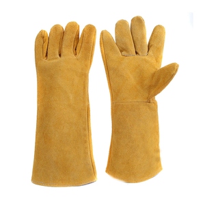 Gants de soudage antistatiques en cuir de vachette de haute qualité, gants de sécurité industriels ignifuges, gants de construction robustes - Product Image 1