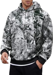 เสื้อฮู้ดดี้ลายพรางกิ่งไม้สำหรับผู้ชาย ผ้าฝ้ายฟลีซหนานุ่ม สไตล์สตรีทแวร์ ทรงโอเวอร์ไซส์ พิมพ์ลายกราฟิก - Product Image 6