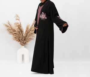 Hot Sale Dubai Traditional Islamic Turkish Women's Saudi Arabian <b>Abaya</b> Spring Polyester Breathable Ankle Length Ramadan Prayer - Product Image 3