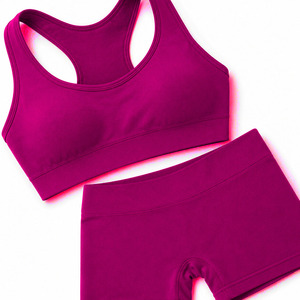 Ensemble de yoga pour femmes, sur mesure, respirant, sans couture, vêtements de sport, leggings doux, soutien-gorge de sport, vêtements d'entraînement actifs - Product Image 4