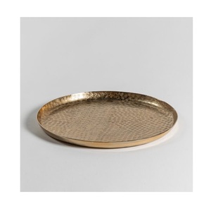 Platos Base Redondos Anchos de Latón Texturizado para Cena, Decoración Elegante para Mesa de Fiesta, Recepción o Banquete - Product Image 3