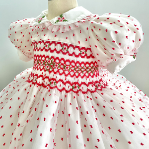 Made in Vietnam - Beautiful Smocked Embroidery Dress Formal Dress Durable Smocked Clothing, Girls Dresses - Product Image 3
