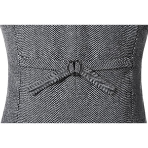 Chaleco de Tweed Cruzado Personalizado para Hombre, Chaleco Premium con Diseño Espigado, Chaleco de Traje Clásico para Bodas y Eventos Formales - Product Image 4