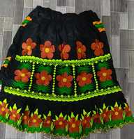 Mini-jupe personnalisée pour femme, style été - Jupe-robe en soie Sari vintage indienne, design Hawaïen pour soirée, décontractée pour femme 2026