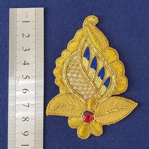 Badges personnalisés brodés en tissu, faits à la main, pour tablier de maître maçonnique, vente en gros, épingles de sécurité à bouton, unisexe - Product Image 5